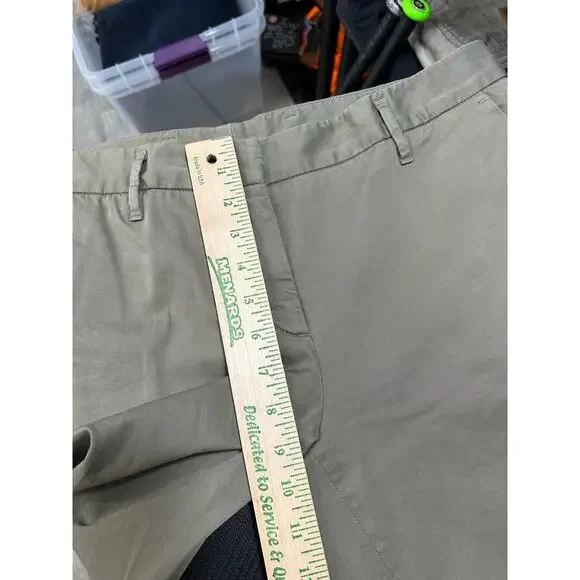 Aspesi Women’s Khaki Trouser Pants Pleated Tan Size 46 - Picture 6 of 11